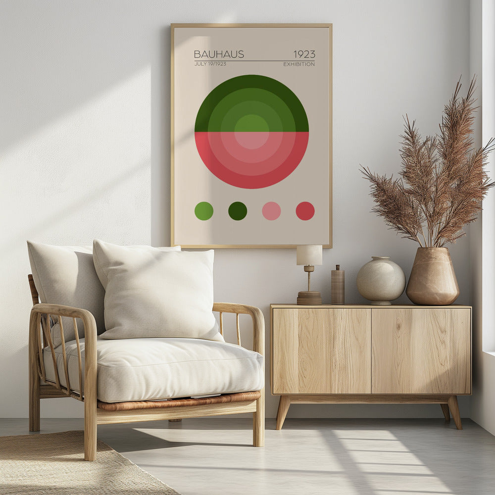 Bauhaus Yesil Daire Poster